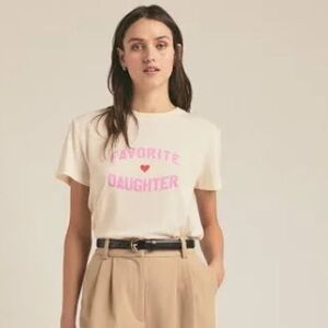 Favorite Daughter Graphic Tee Favorite Daughter Heart Cream T-Shirt Size L